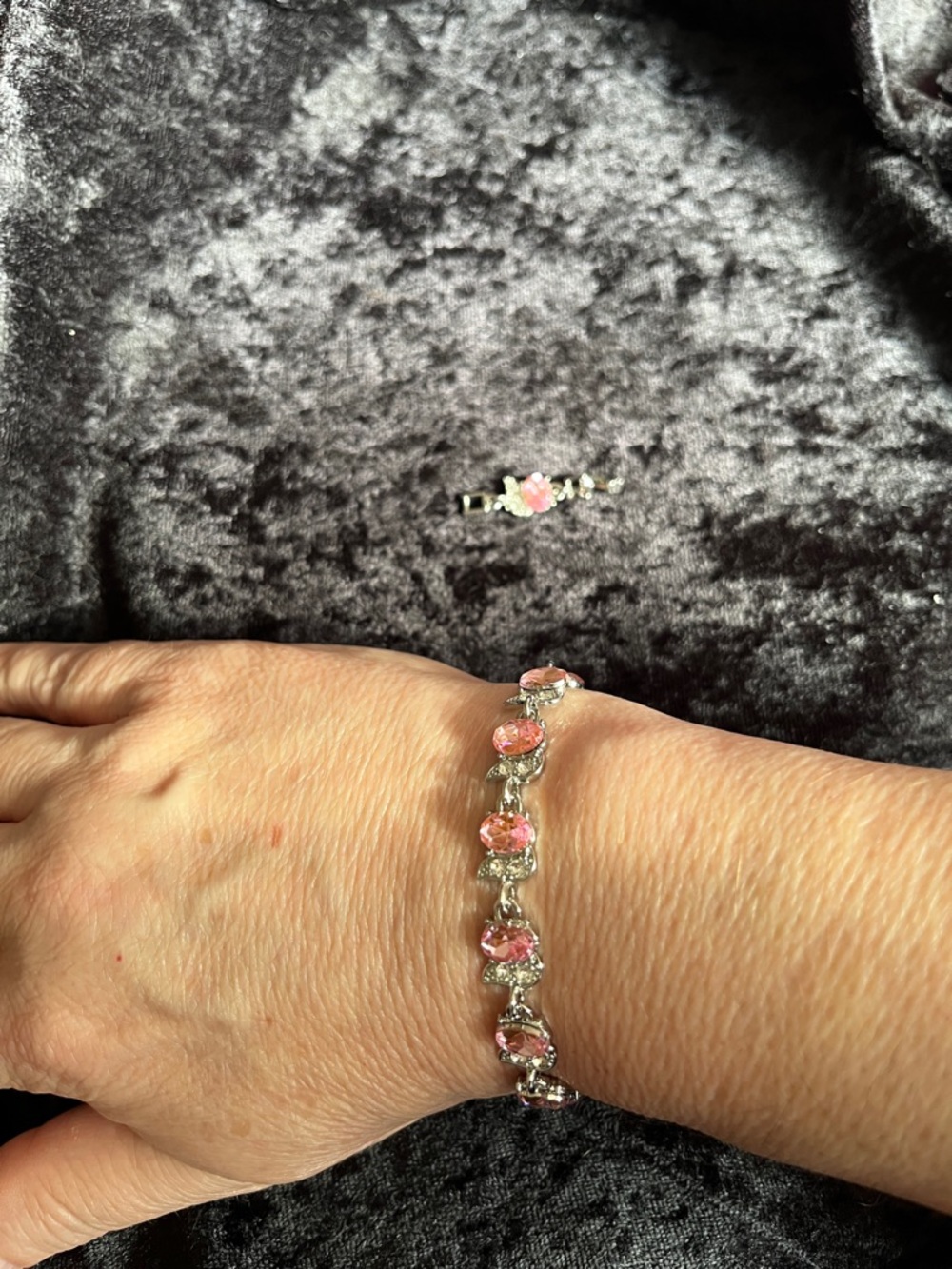 Pink Crystal Tennis Bracelet - Women Jewelry